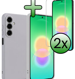 BASEY. BASEY. Samsung Galaxy A27 Hoesje Siliconen Met 2x Screenprotector - Lila
