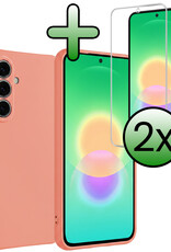 BASEY. BASEY. Samsung Galaxy A27 Hoesje Siliconen Met 2x Screenprotector - Perzik