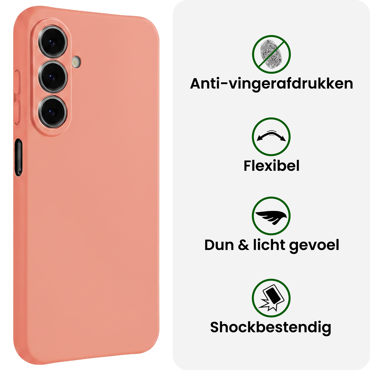 BASEY. BASEY. Samsung Galaxy A27 Hoesje Siliconen Met 2x Screenprotector - Perzik