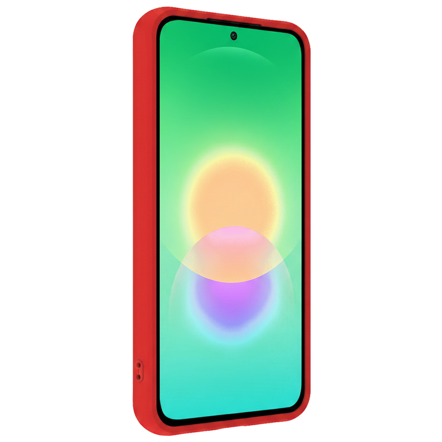 BASEY. BASEY. Samsung Galaxy A27 Hoesje Siliconen Met 2x Screenprotector - Rood