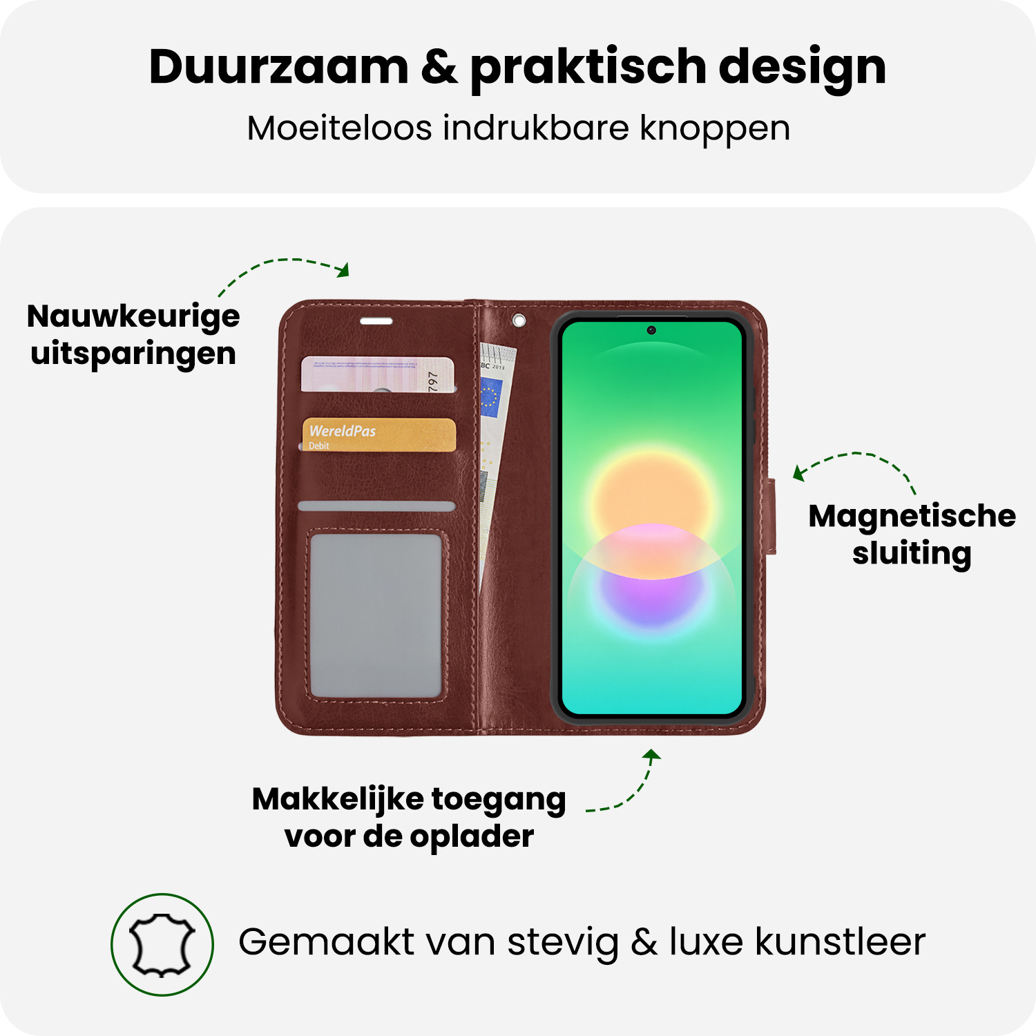 BASEY. BASEY. Samsung Galaxy A27 Hoesje Bookcase - Bruin
