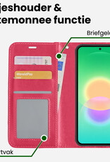BASEY. BASEY. Samsung Galaxy A27 Hoesje Bookcase - Donkerroze