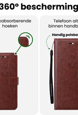 BASEY. BASEY. Samsung Galaxy A27 Hoesje Bookcase Met Screenprotector - Bruin
