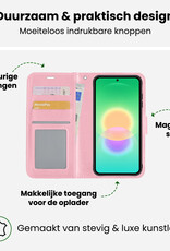 BASEY. BASEY. Samsung Galaxy A27 Hoesje Bookcase Met Screenprotector - Lichtroze