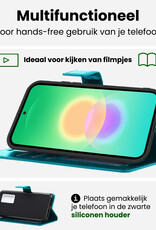 BASEY. BASEY. Samsung Galaxy A27 Hoesje Bookcase Met Screenprotector - Turquoise