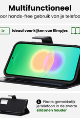 BASEY. BASEY. Samsung Galaxy A27 Hoesje Bookcase Met Screenprotector - Zwart