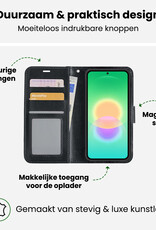 BASEY. BASEY. Samsung Galaxy A27 Hoesje Bookcase Met Screenprotector - Zwart