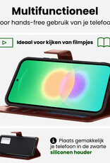 BASEY. BASEY. Samsung Galaxy A27 Hoesje Bookcase Met 2x Screenprotector - Bruin