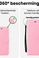BASEY. BASEY. Samsung Galaxy A27 Hoesje Bookcase Met 2x Screenprotector - Lichtroze
