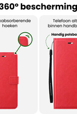 BASEY. BASEY. Samsung Galaxy A27 Hoesje Bookcase Met 2x Screenprotector - Rood