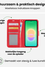 BASEY. BASEY. Samsung Galaxy A27 Hoesje Bookcase Met 2x Screenprotector - Rood