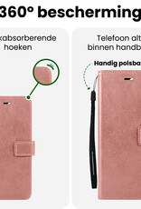 BASEY. BASEY. Samsung Galaxy A27 Hoesje Bookcase Met 2x Screenprotector - Rose Goud