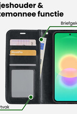 BASEY. BASEY. Samsung Galaxy A27 Hoesje Bookcase Met 2x Screenprotector - Zwart