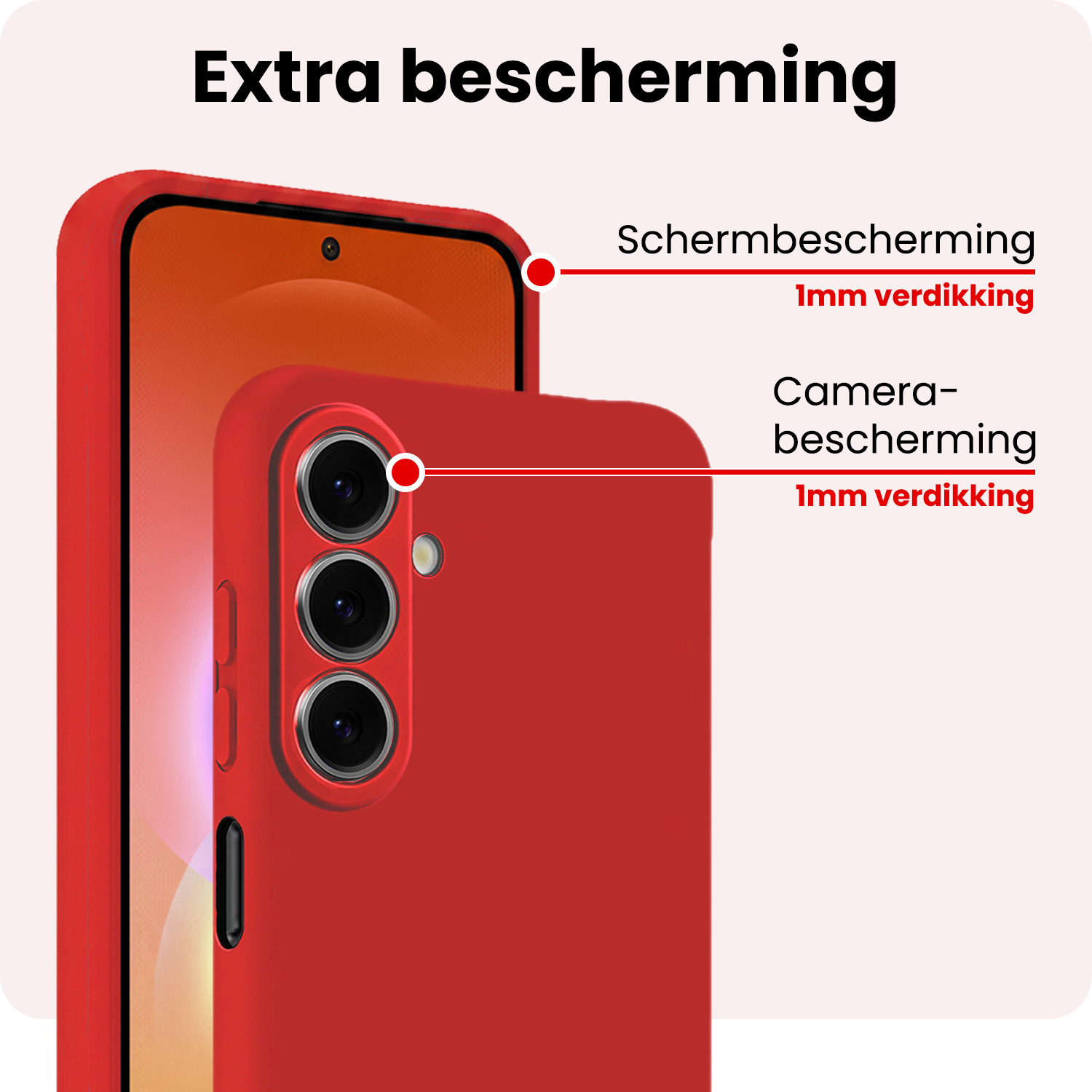 NoXx NoXx Samsung Galaxy A27 Hoesje Siliconen - Rood
