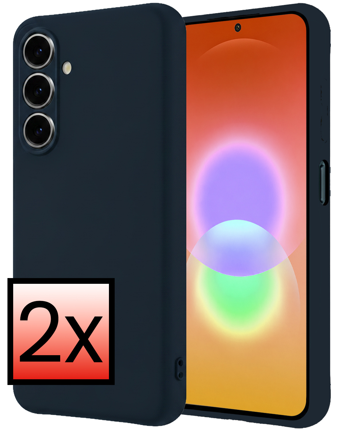 NoXx NoXx Samsung Galaxy A27 Hoesje Siliconen - Donkerblauw - 2 PACK