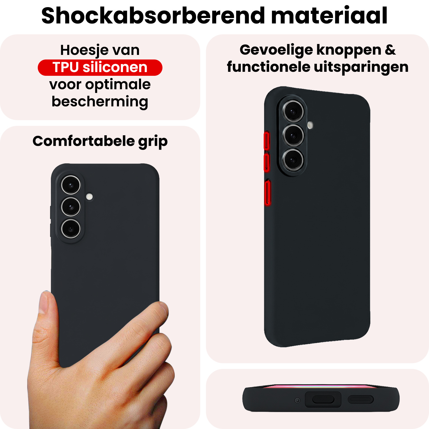 NoXx NoXx Samsung Galaxy A27 Hoesje Siliconen - Donkerblauw - 2 PACK