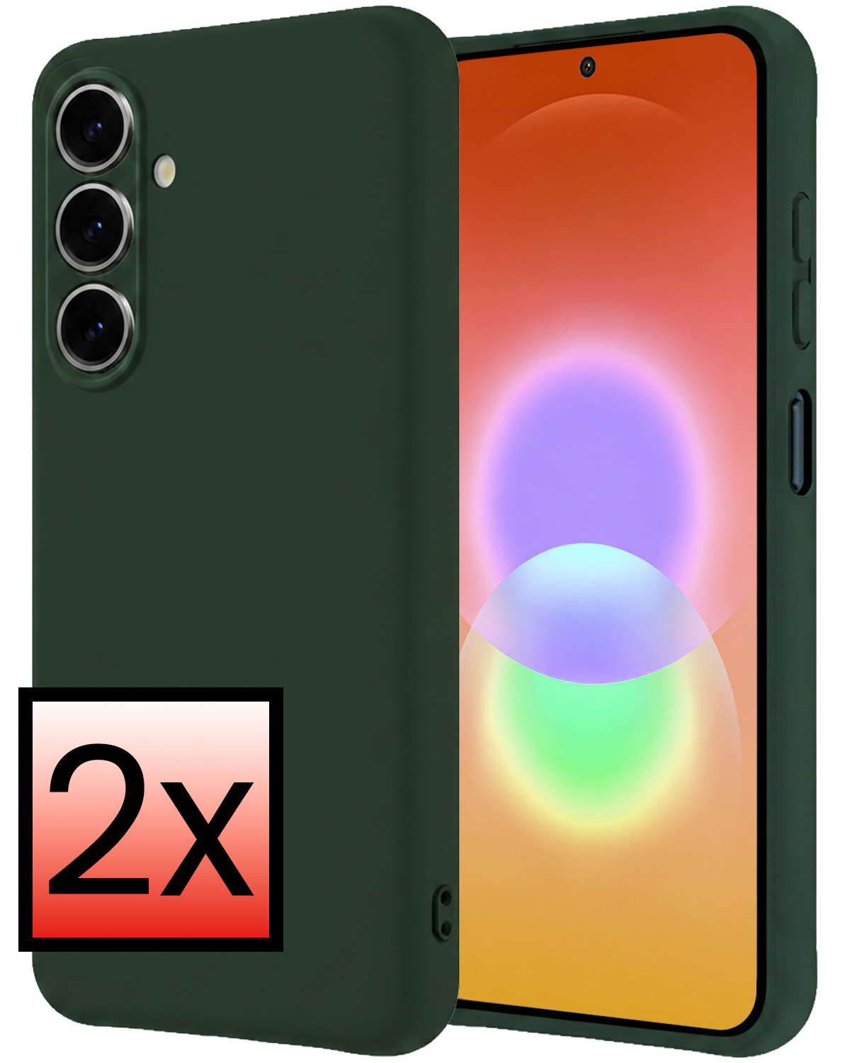 NoXx NoXx Samsung Galaxy A27 Hoesje Siliconen - Donkergroen - 2 PACK