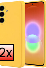 NoXx NoXx Samsung Galaxy A27 Hoesje Siliconen - Geel - 2 PACK