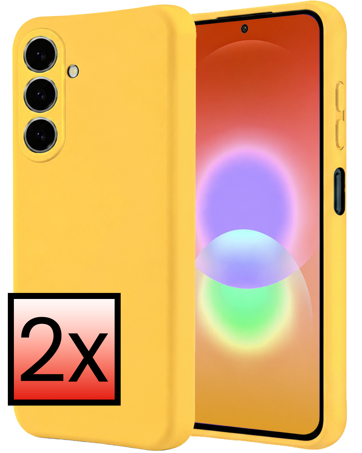 NoXx NoXx Samsung Galaxy A27 Hoesje Siliconen - Geel - 2 PACK