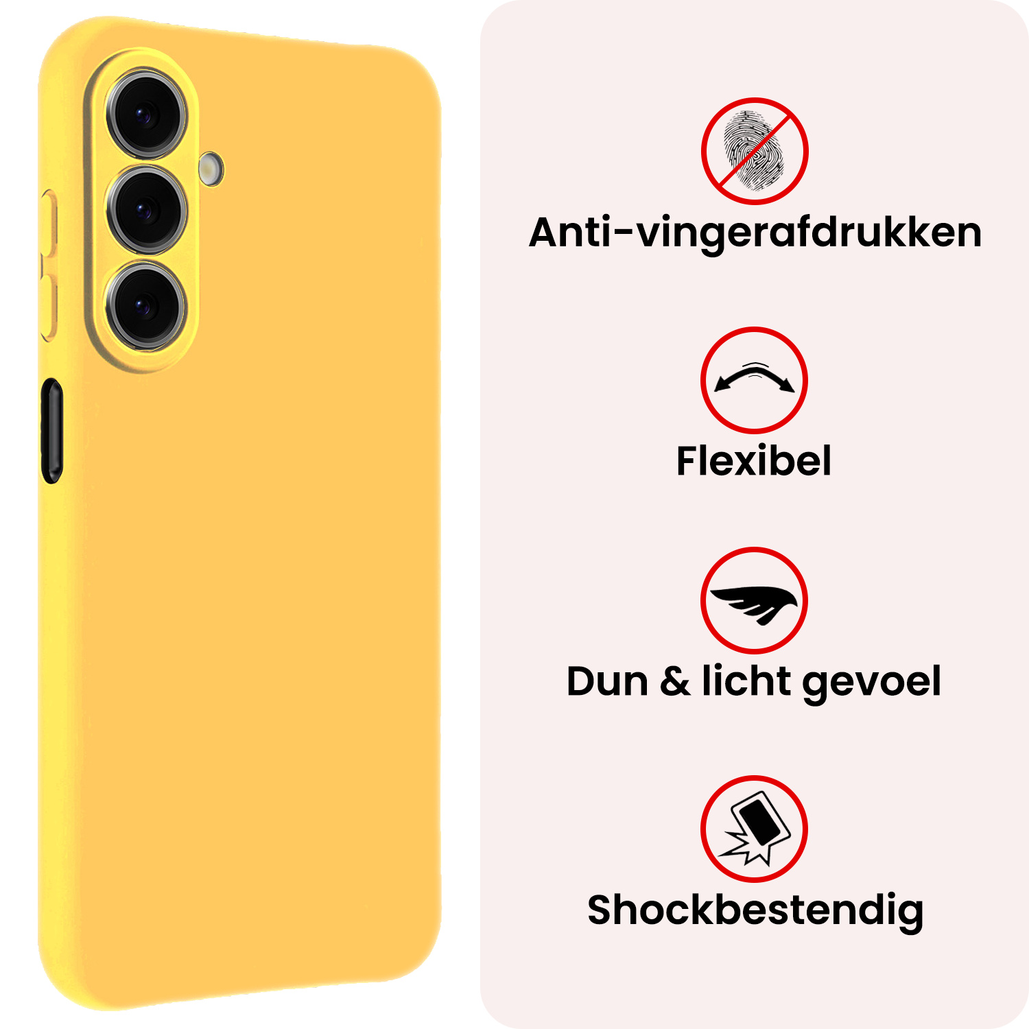 NoXx NoXx Samsung Galaxy A27 Hoesje Siliconen - Geel - 2 PACK
