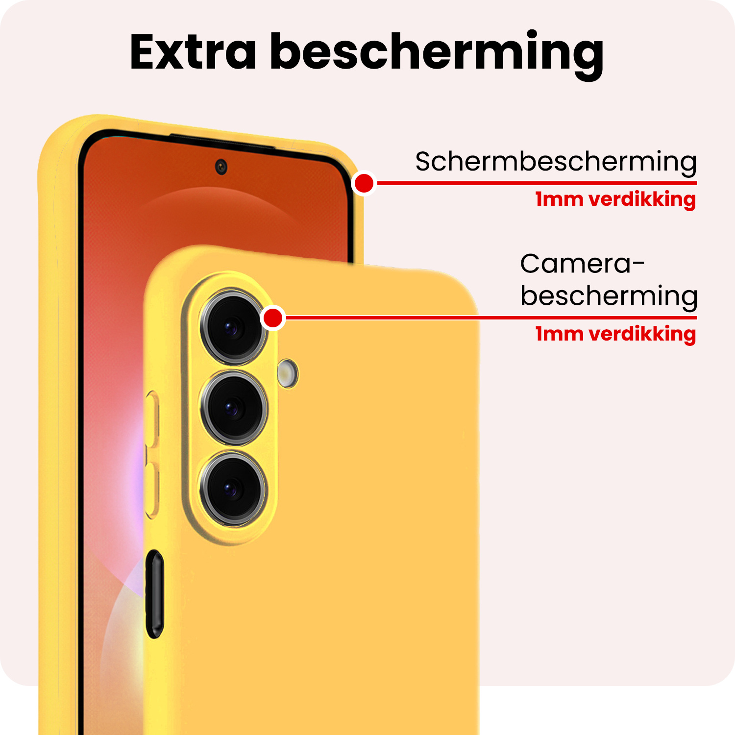 NoXx NoXx Samsung Galaxy A27 Hoesje Siliconen - Geel - 2 PACK