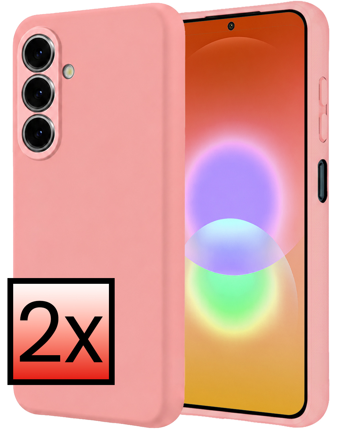 NoXx NoXx Samsung Galaxy A27 Hoesje Siliconen - Lichtroze - 2 PACK