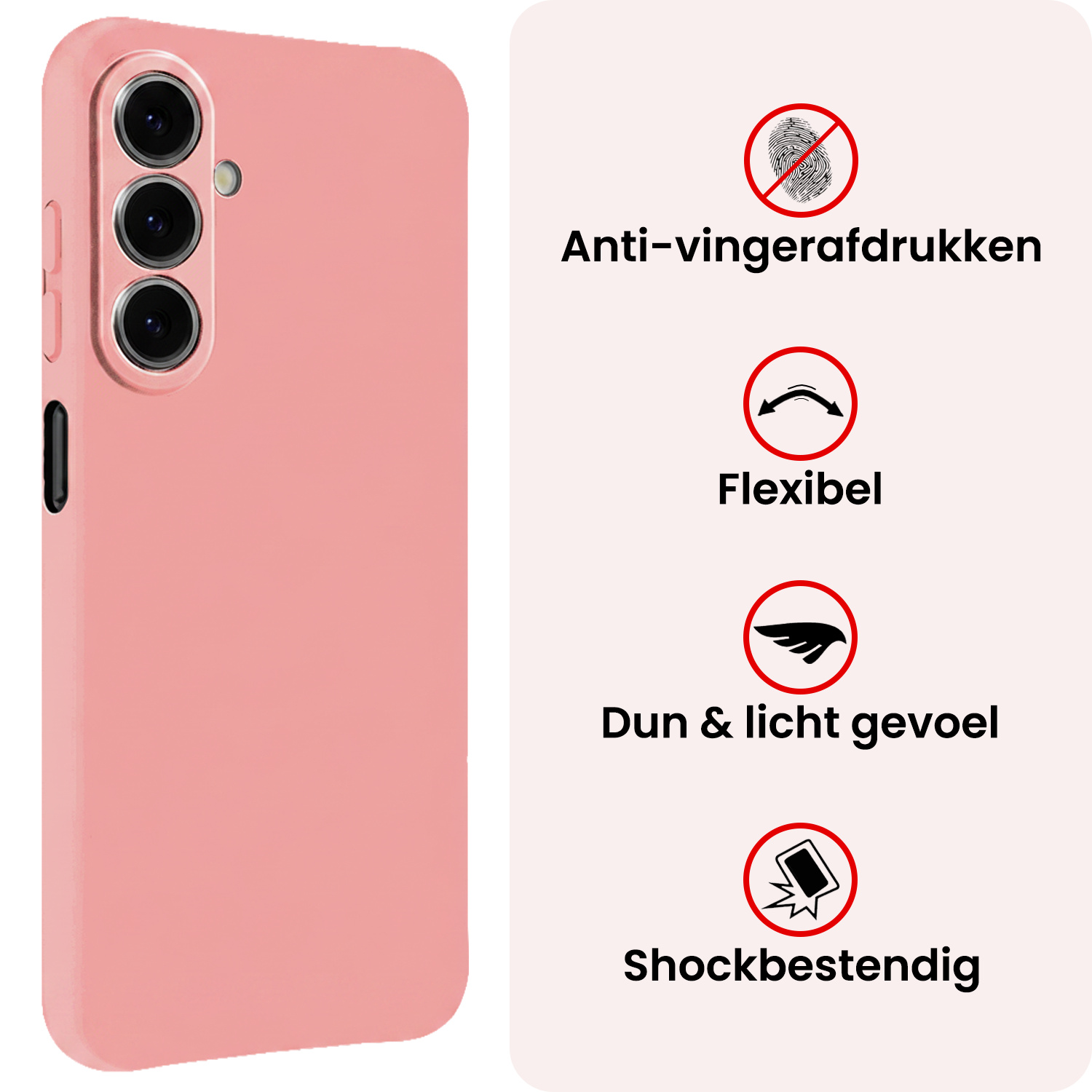 NoXx NoXx Samsung Galaxy A27 Hoesje Siliconen - Lichtroze - 2 PACK