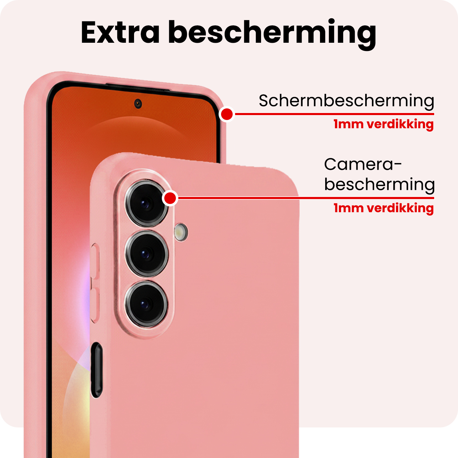 NoXx NoXx Samsung Galaxy A27 Hoesje Siliconen - Lichtroze - 2 PACK