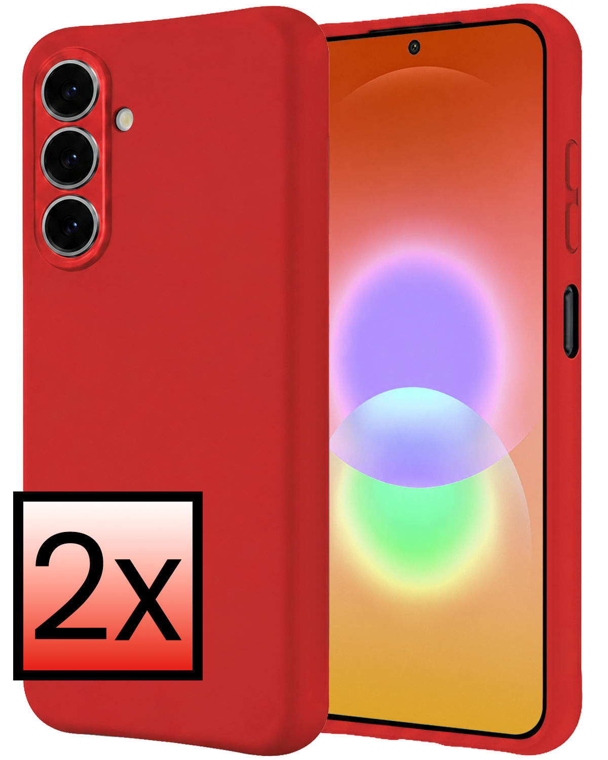 NoXx NoXx Samsung Galaxy A27 Hoesje Siliconen - Rood - 2 PACK