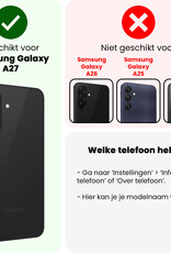 NoXx NoXx Samsung Galaxy A27 Hoesje Siliconen Met Screenprotector - Donkergroen