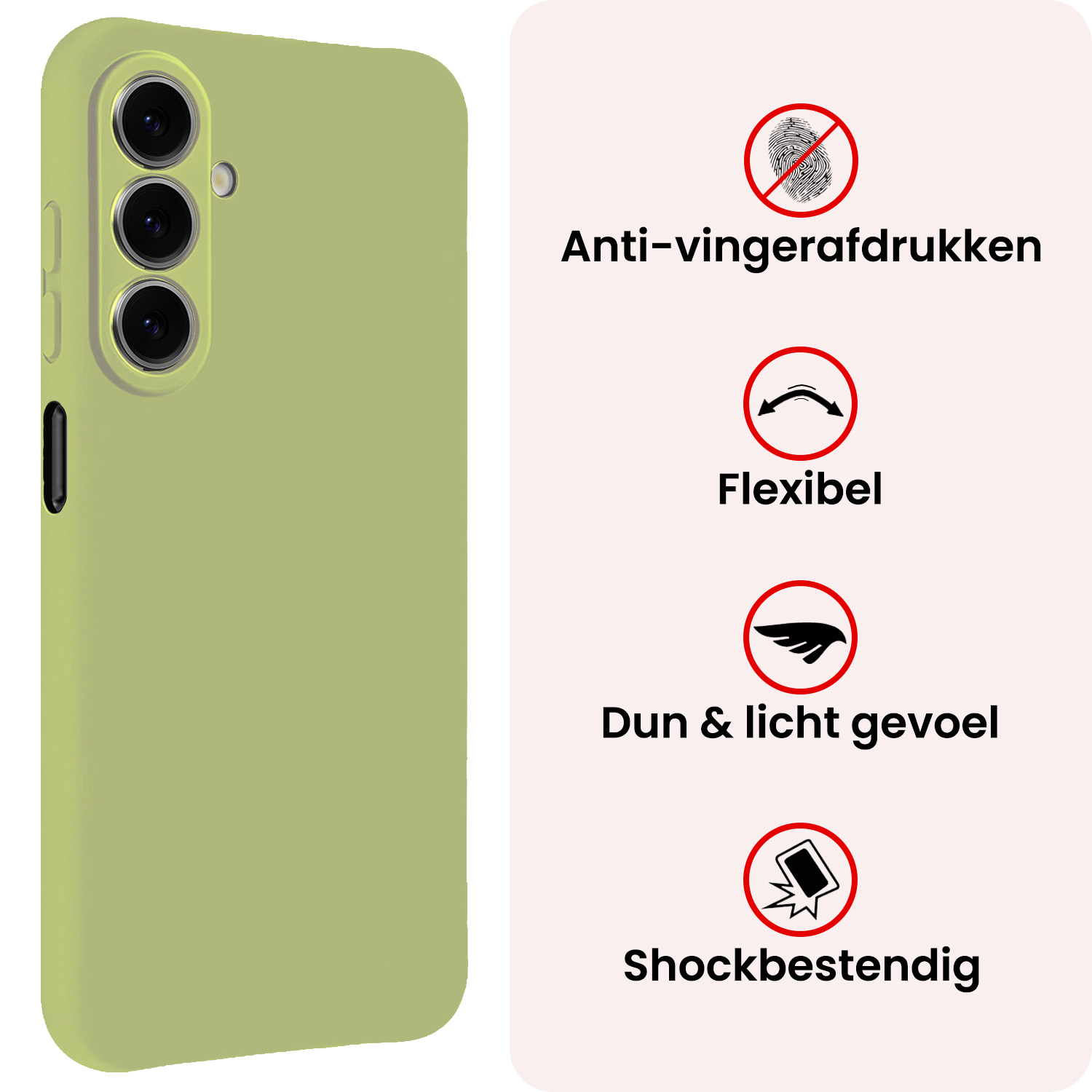 NoXx NoXx Samsung Galaxy A27 Hoesje Siliconen Met Screenprotector - Groen
