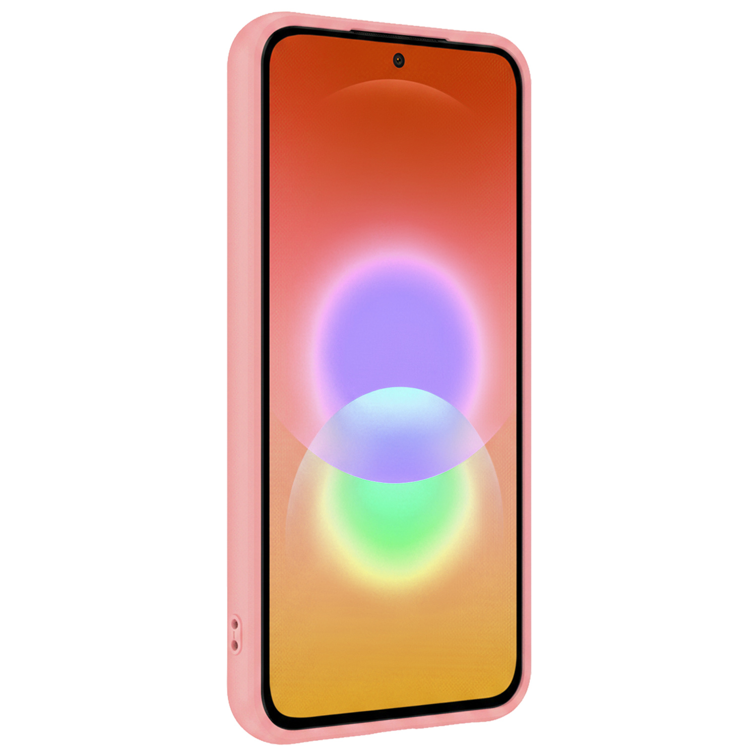 NoXx NoXx Samsung Galaxy A27 Hoesje Siliconen Met Screenprotector - Lichtroze