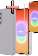 NoXx NoXx Samsung Galaxy A27 Hoesje Siliconen Met Screenprotector - Lila