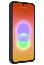 NoXx NoXx Samsung Galaxy A27 Hoesje Siliconen Met 2x Screenprotector - Donkerblauw