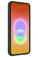 NoXx NoXx Samsung Galaxy A27 Hoesje Siliconen Met 2x Screenprotector - Donkergroen