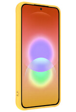 NoXx NoXx Samsung Galaxy A27 Hoesje Siliconen Met 2x Screenprotector - Geel