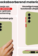 NoXx NoXx Samsung Galaxy A27 Hoesje Siliconen Met 2x Screenprotector - Groen