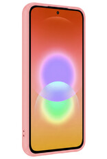 NoXx NoXx Samsung Galaxy A27 Hoesje Siliconen Met 2x Screenprotector - Lichtroze