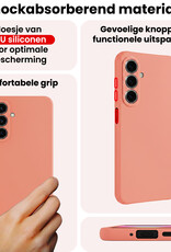 NoXx NoXx Samsung Galaxy A27 Hoesje Siliconen Met 2x Screenprotector - Perzik