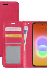 NoXx NoXx Samsung Galaxy A27 Hoesje Bookcase - Donkerroze