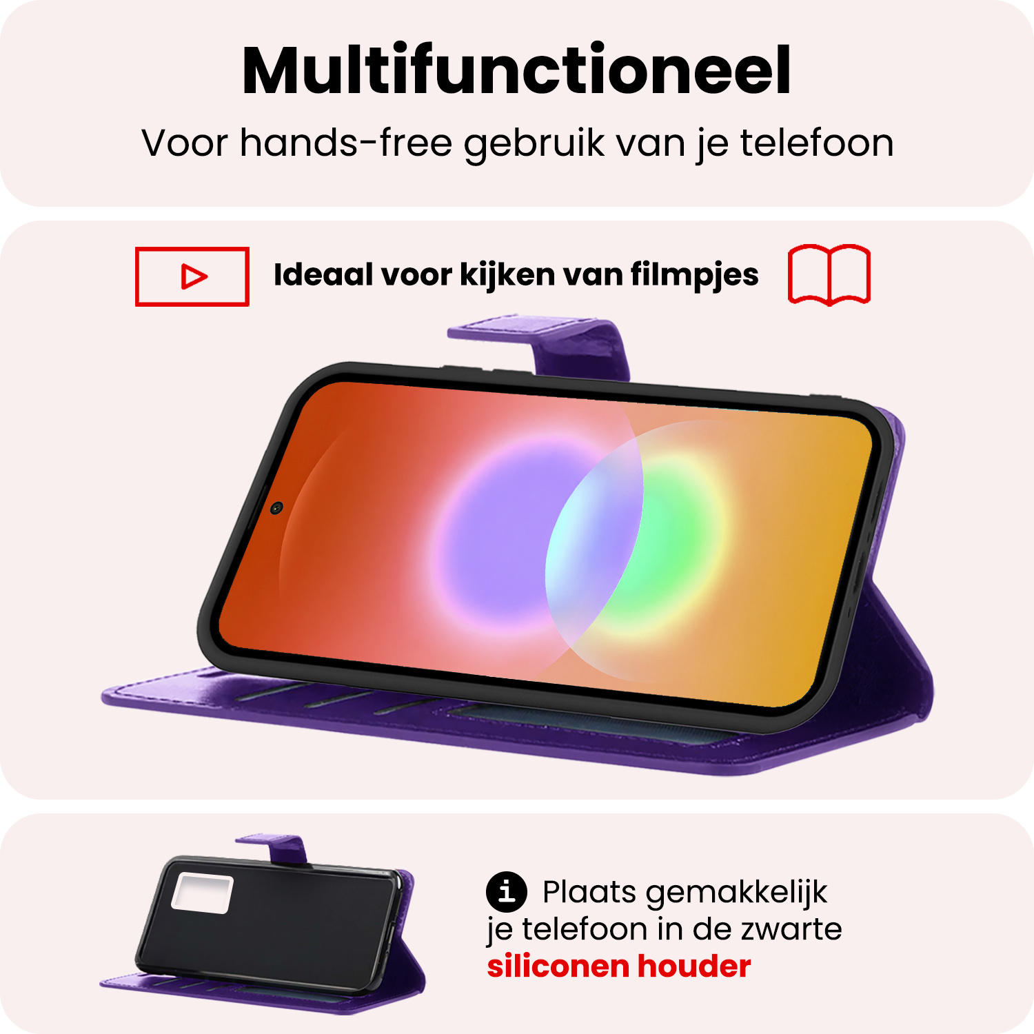 NoXx NoXx Samsung Galaxy A27 Hoesje Bookcase - Paars