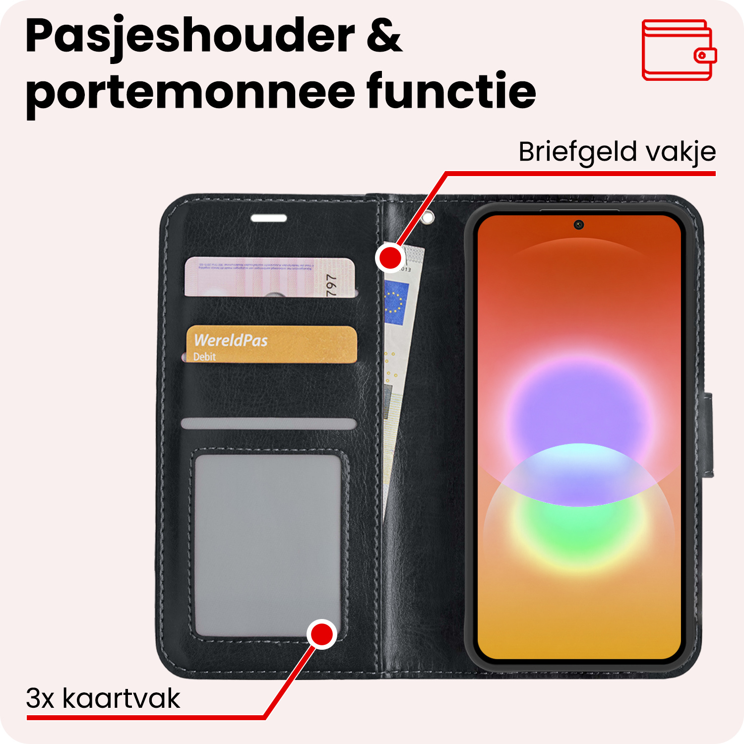 NoXx NoXx Samsung Galaxy A27 Hoesje Bookcase - Zwart