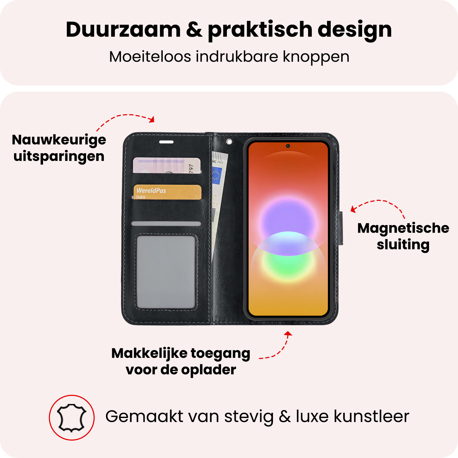 NoXx NoXx Samsung Galaxy A27 Hoesje Bookcase - Zwart