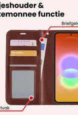 NoXx NoXx Samsung Galaxy A27 Hoesje Bookcase Met Screenprotector - Bruin