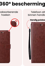 NoXx NoXx Samsung Galaxy A27 Hoesje Bookcase Met Screenprotector - Bruin