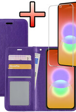 NoXx NoXx Samsung Galaxy A27 Hoesje Bookcase Met Screenprotector - Paars