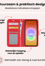 NoXx NoXx Samsung Galaxy A27 Hoesje Bookcase Met Screenprotector - Rood