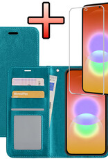 NoXx NoXx Samsung Galaxy A27 Hoesje Bookcase Met Screenprotector - Turquoise