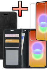 NoXx NoXx Samsung Galaxy A27 Hoesje Bookcase Met Screenprotector - Zwart