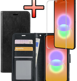 NoXx NoXx Samsung Galaxy A27 Hoesje Bookcase Met Screenprotector - Zwart